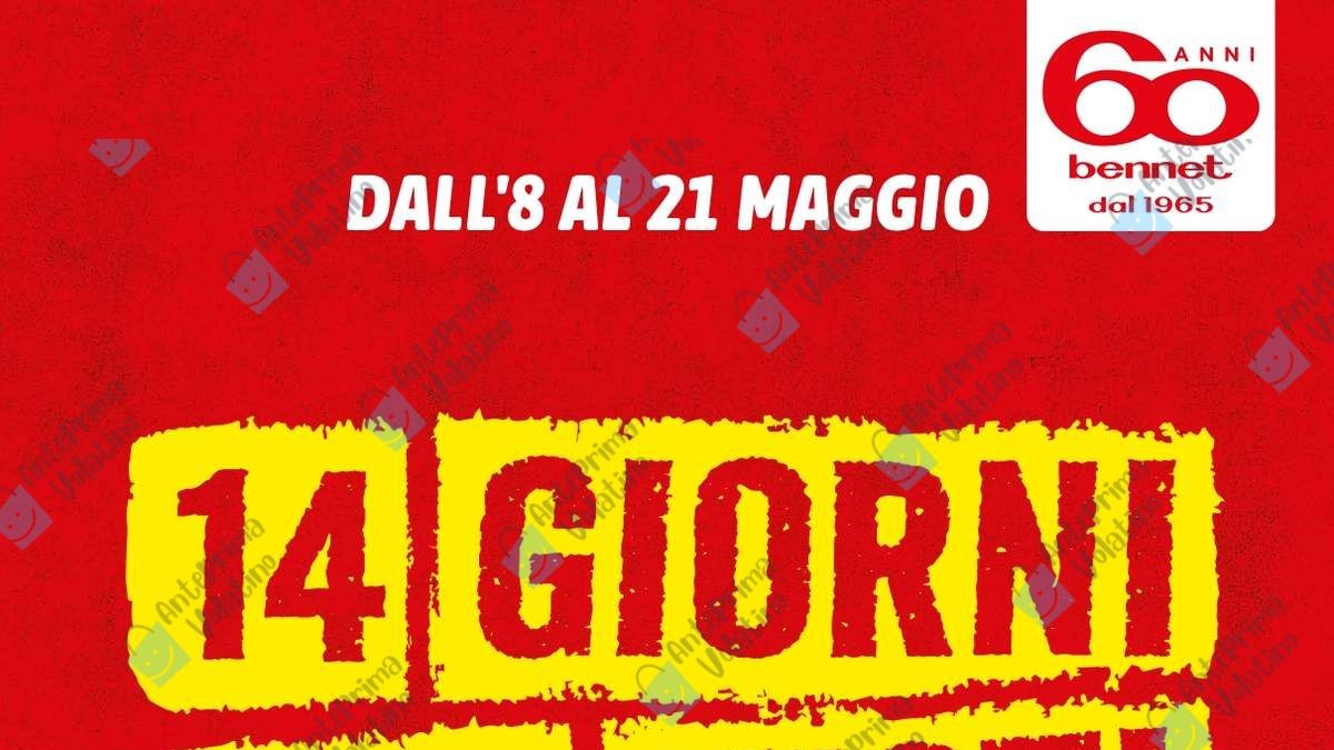 Volantino Bennet dal 8 maggio 2025