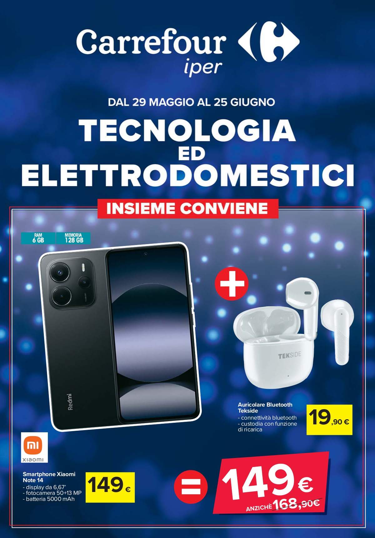 Volantino Carrefour Iper Tecnologia ed Elettrodomestici dal 29 maggio 2025