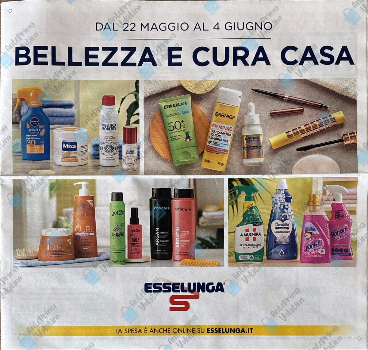 Volantino Esselunga Bellezza e Cura Casa dal 22 maggio 2025