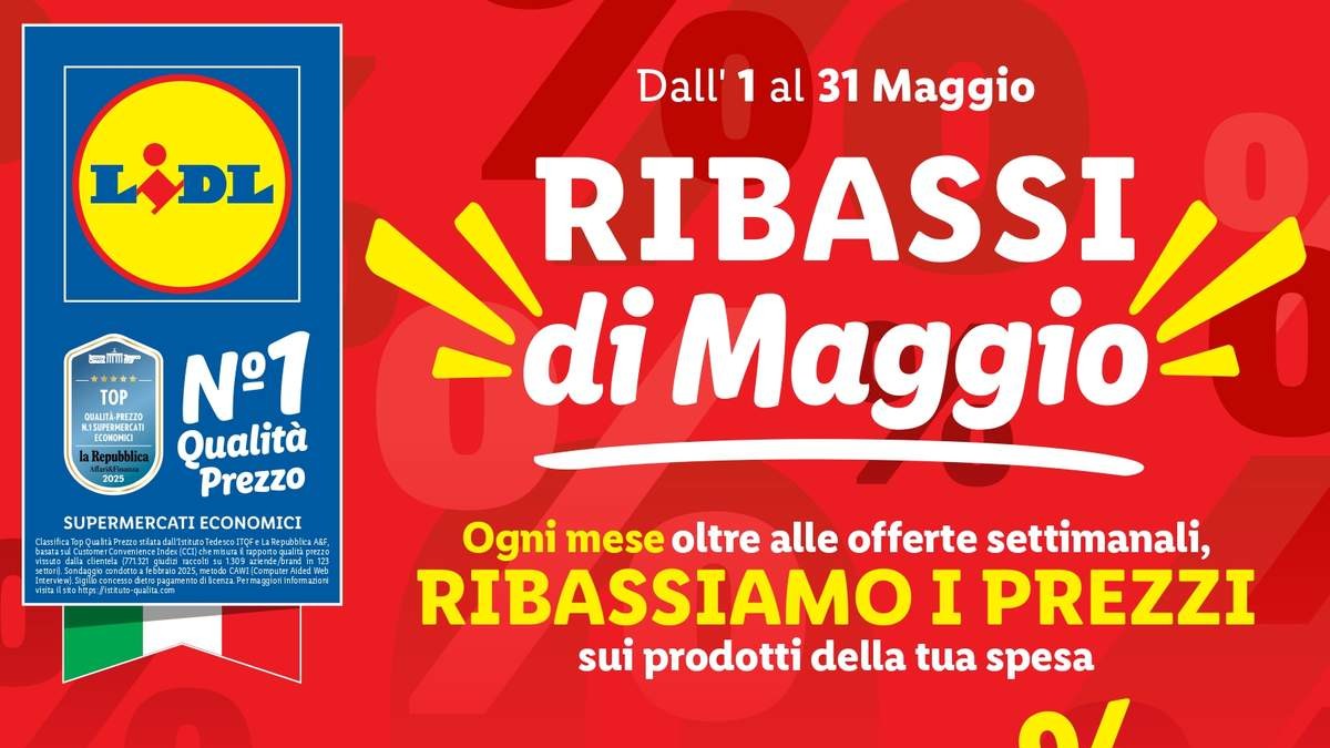 Volantino Lidl Ribassi di Maggio 2025
