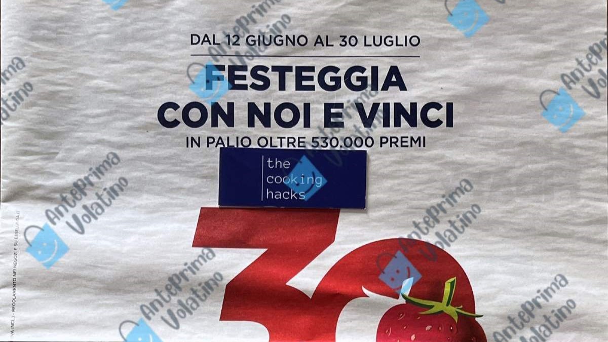 Volantino Concorso Esselunga 30 anni Fìdaty dal 12 giugno 2025