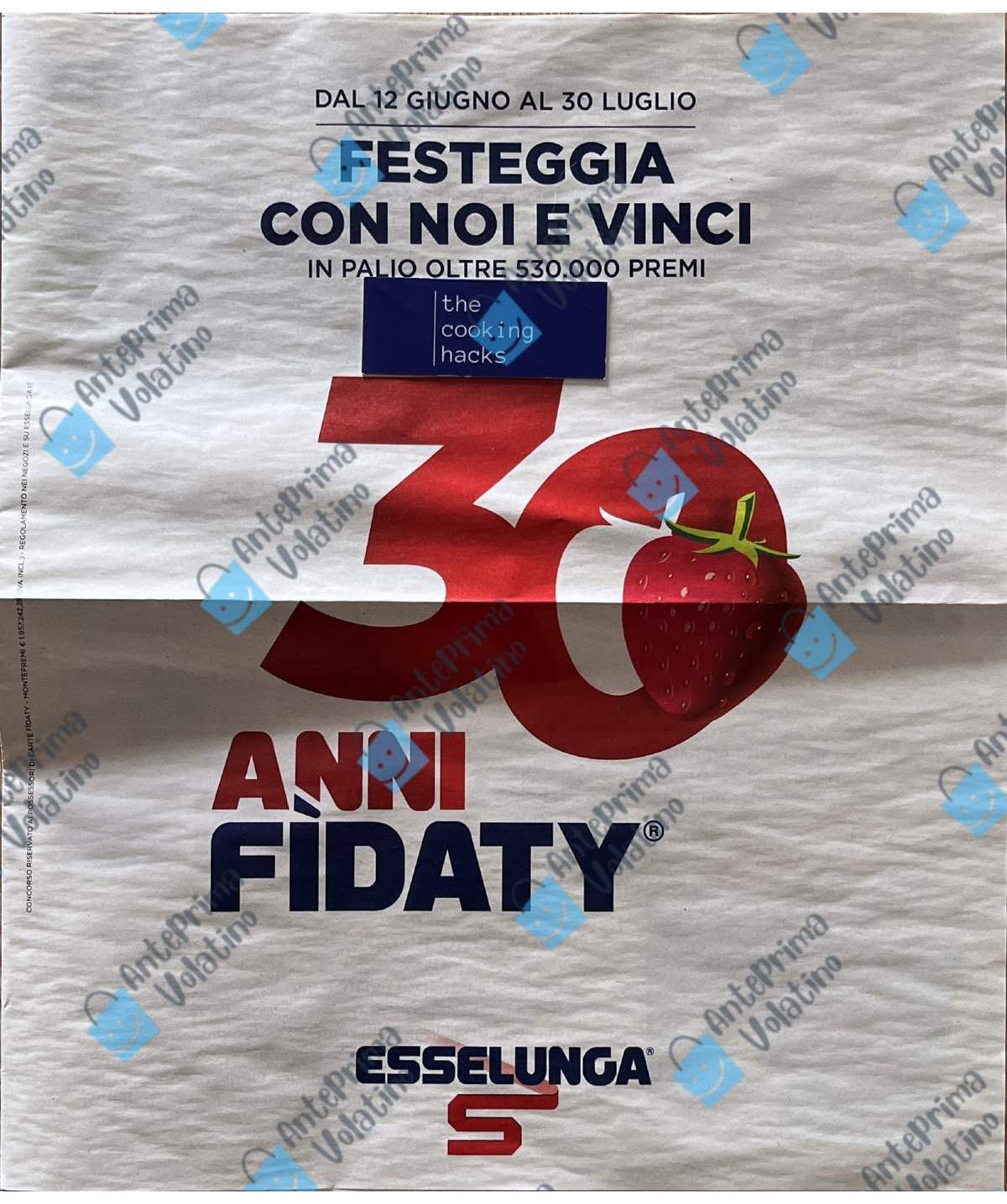 Volantino Concorso Esselunga 30 anni Fìdaty dal 12 giugno 2025