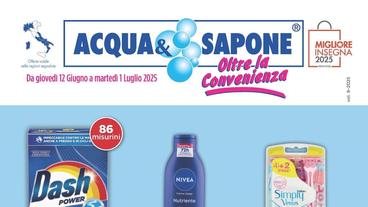 Anteprima Volantino Acqua e Sapone dal 12 Giugno 2025