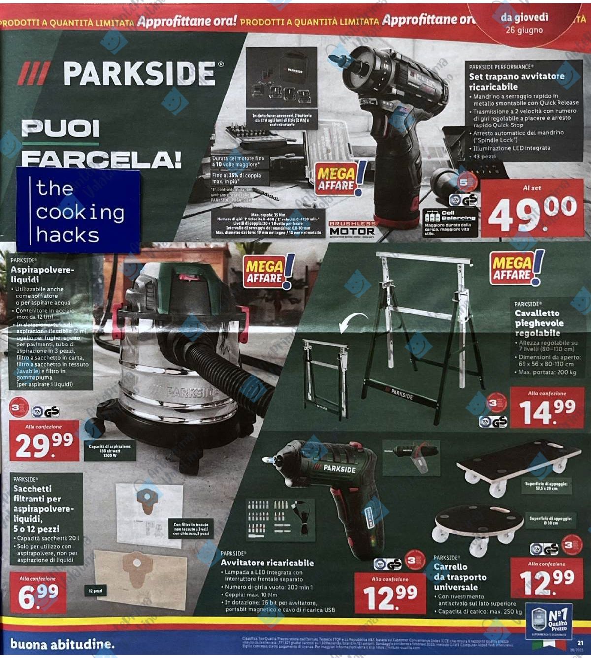 Anteprima Volantino Parkside Lidl dal 26 giugno 2025