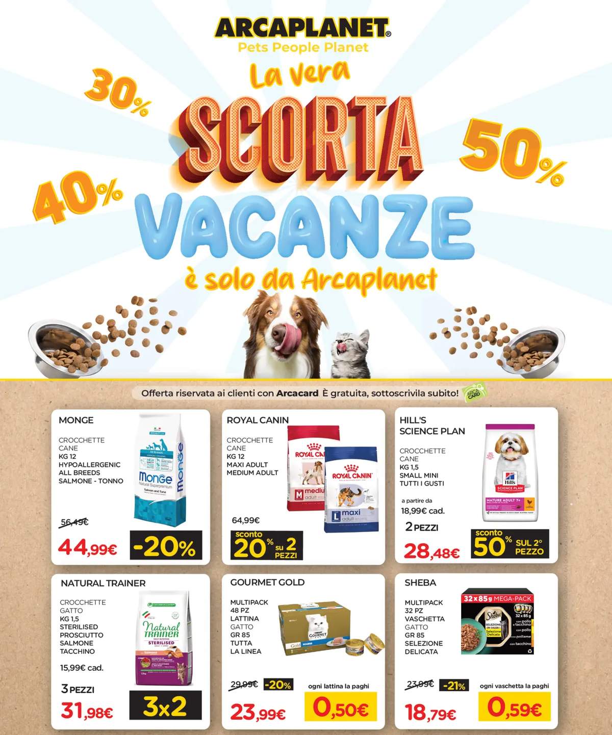 Volantino Arcaplanet dal 21 luglio 2025