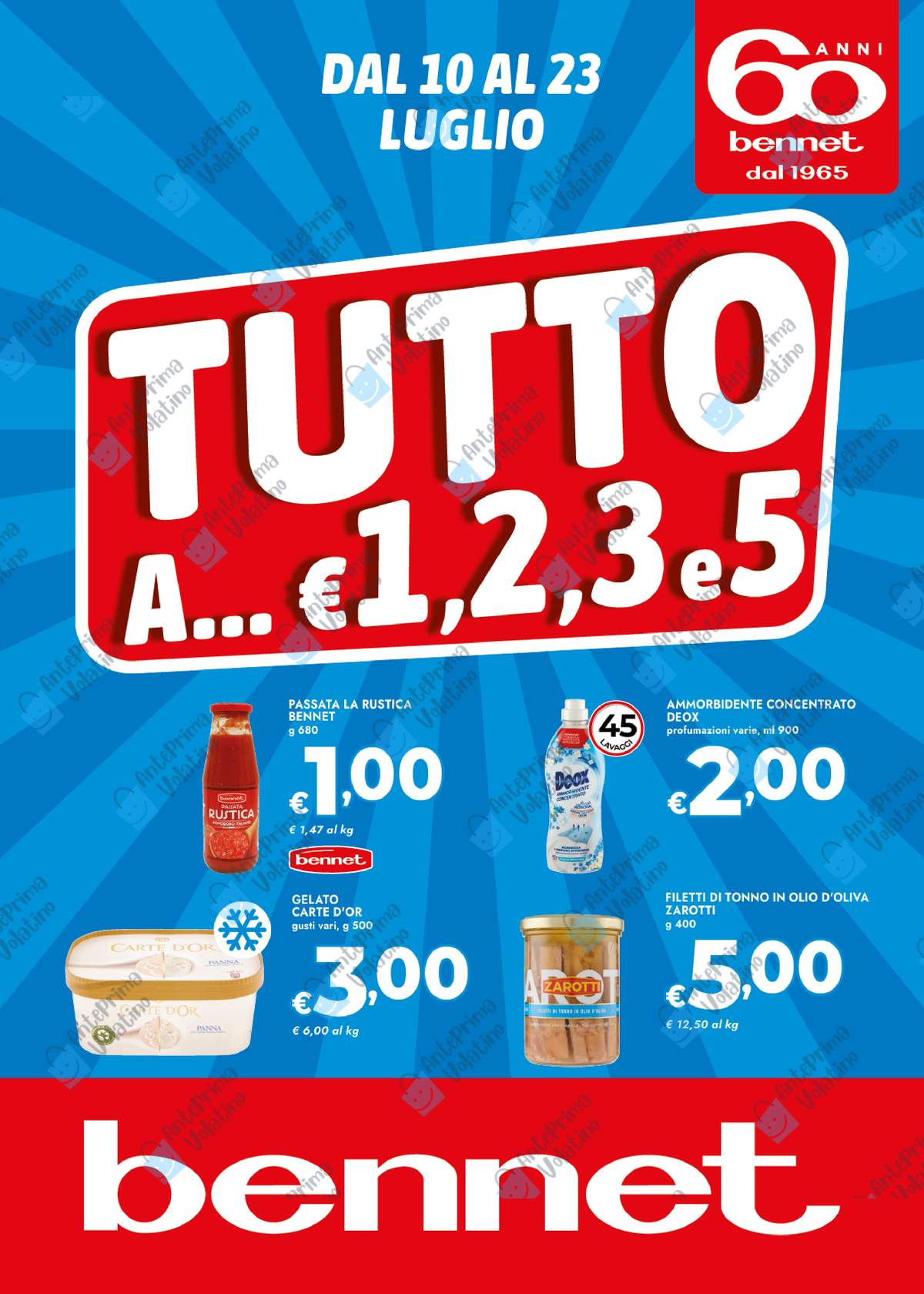 Anteprima Volantino Bennet dal 10 luglio 2025