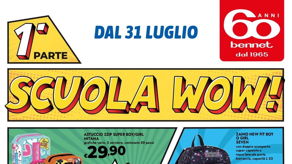 Volantino Bennet Scuola dal 31 luglio 2025