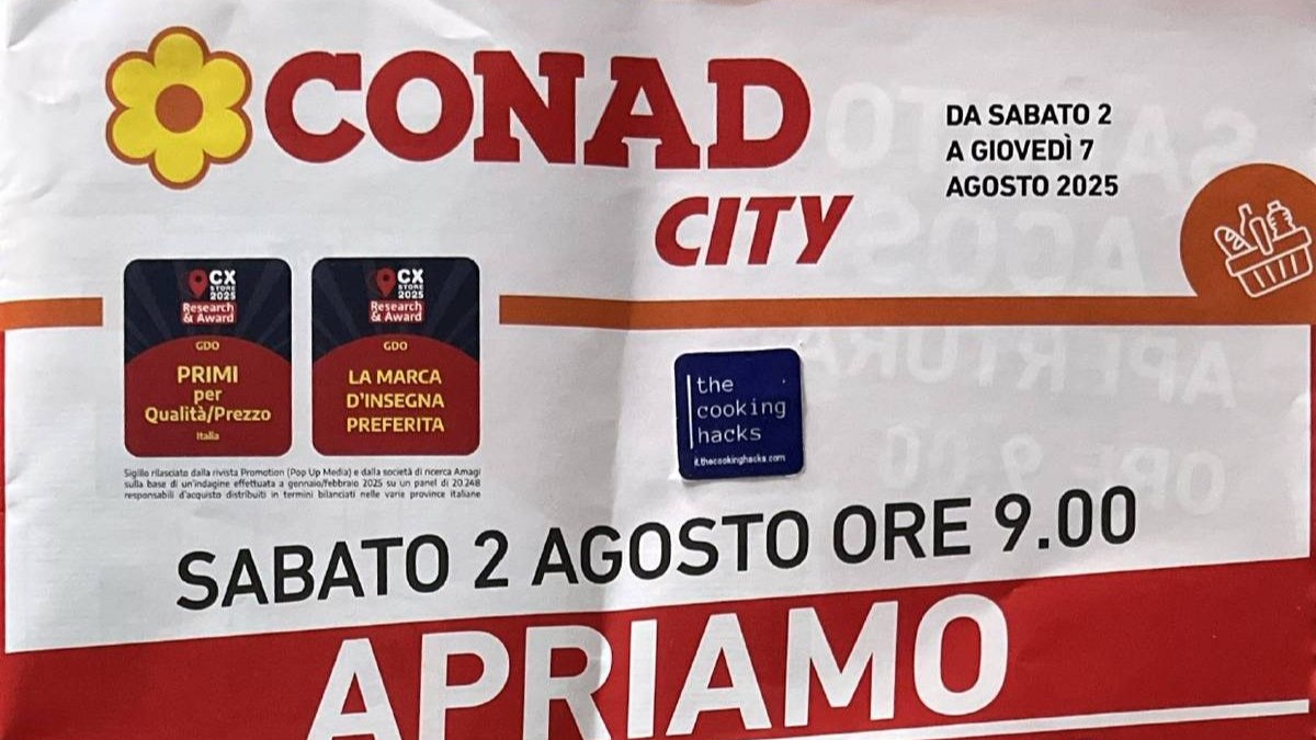 Anteprima Volantino Conad City Milano riapertura Bruzzano dal 2 agosto 2025