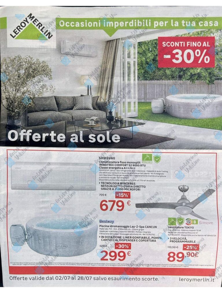 Anteprima Volantino Leroy Merlin dal 2 luglio 2025