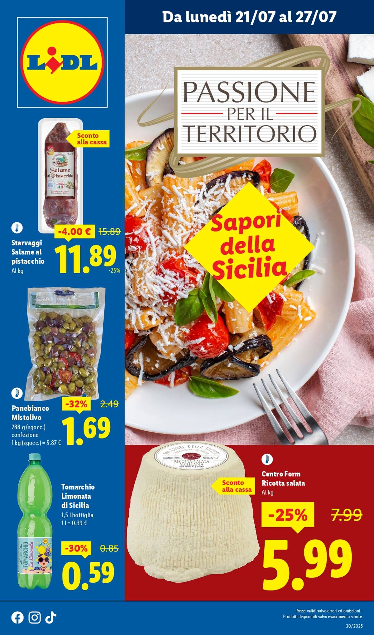 Volantino Lidl Passione per il Territorio Sicilia dal 21 luglio 2025