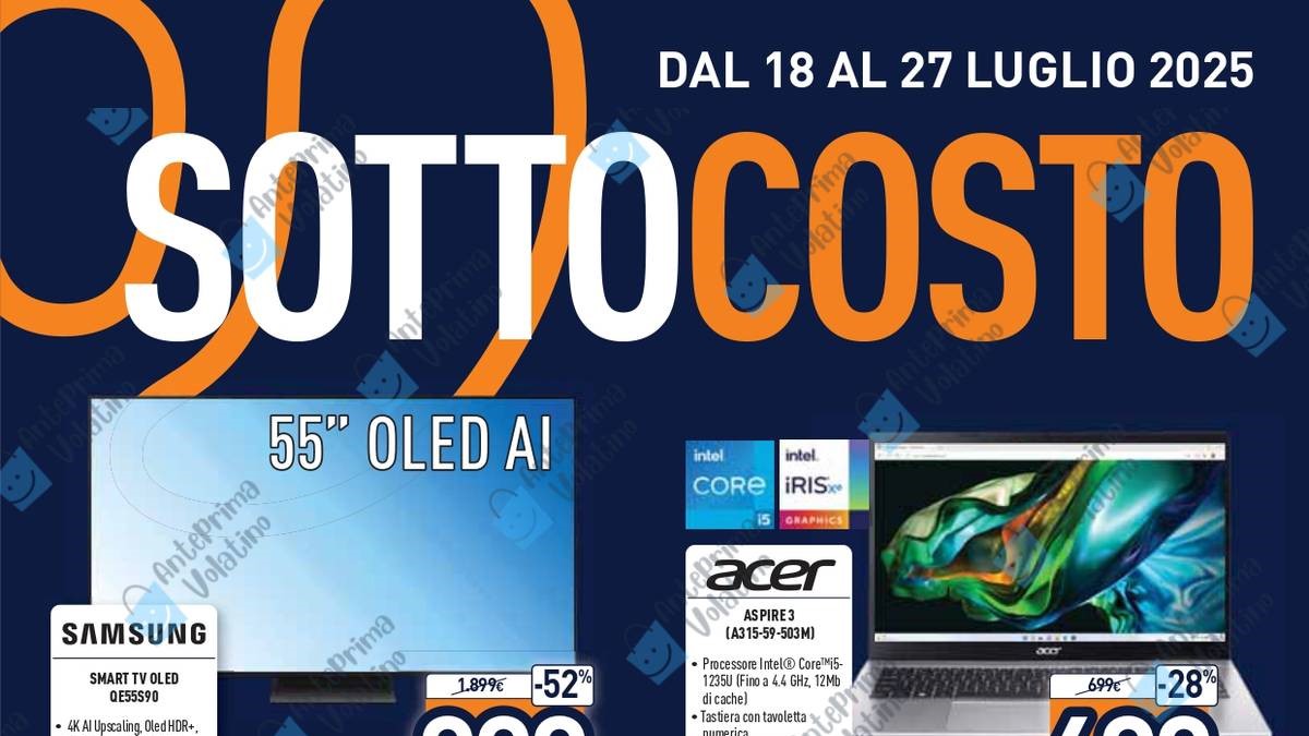 Volantino Unieuro dal 18 luglio 2025