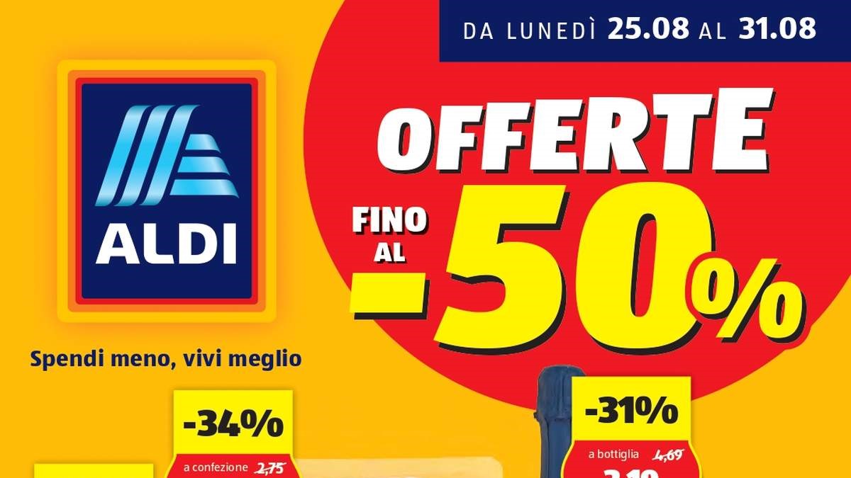 Volantino Aldi dal 25 agosto 2025