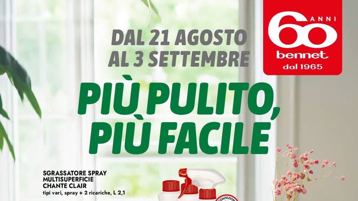 Volantino Bennet dal 21 agosto 2025