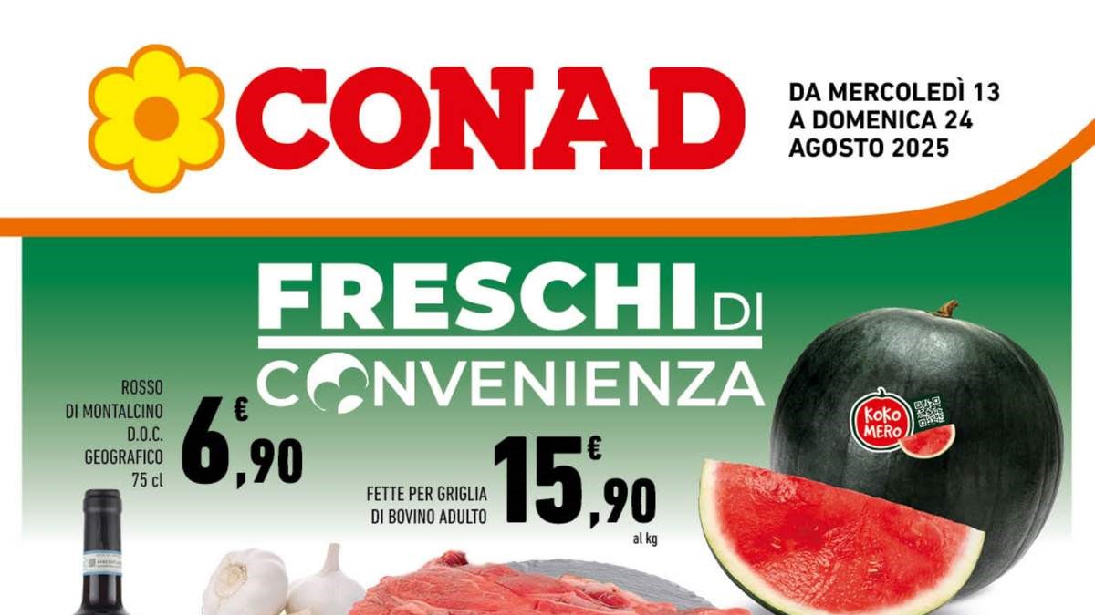 Volantino Conad Lazio dal 13 agosto 2025