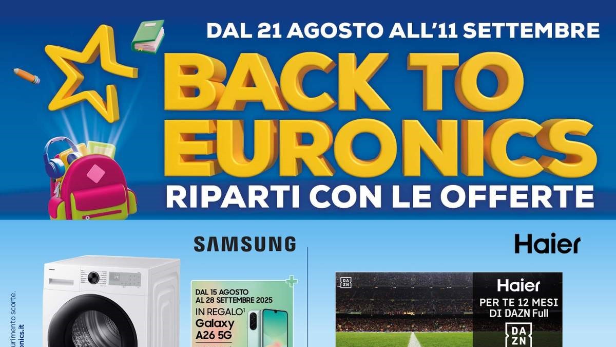 Volantino Euronics dal 21 agosto 2025