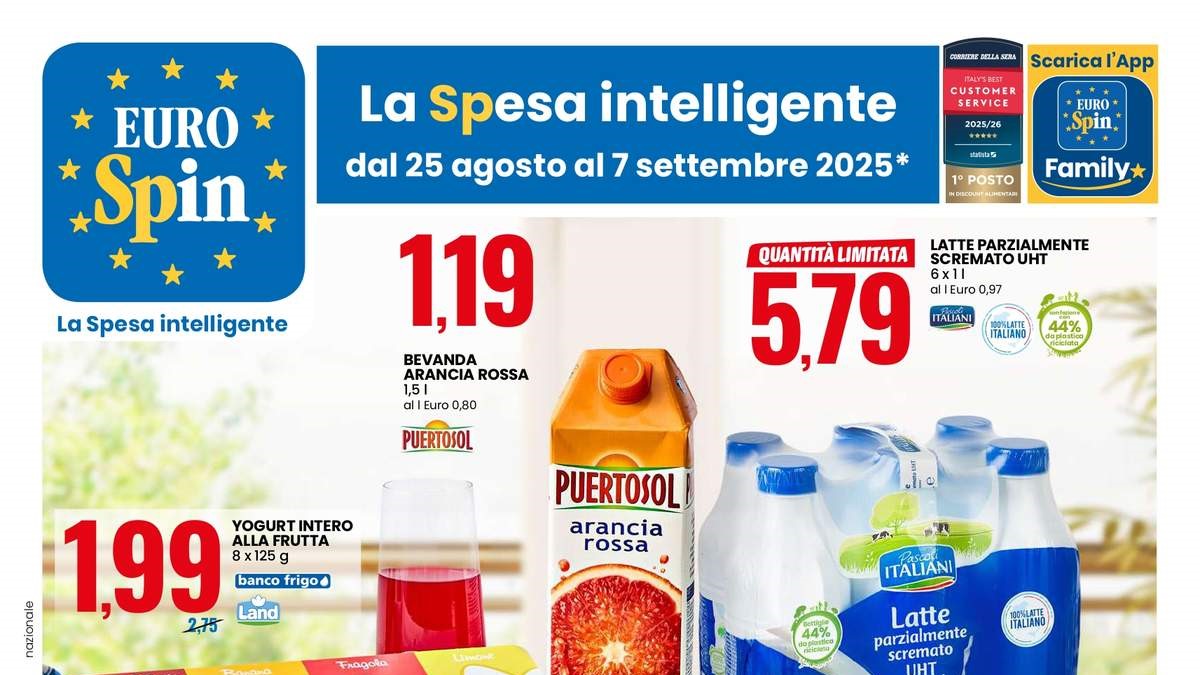Anteprima Volantino Eurospin dal 25 agosto 2025