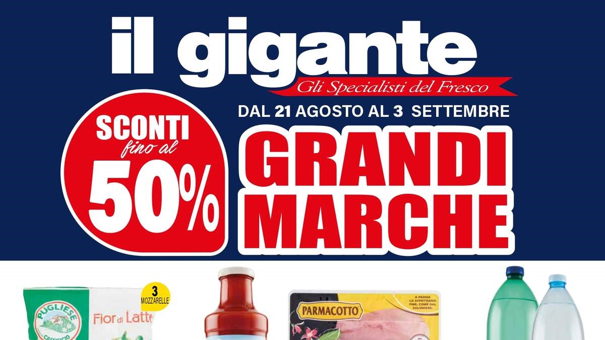 Volantino Il Gigante dal 21 agosto 2025