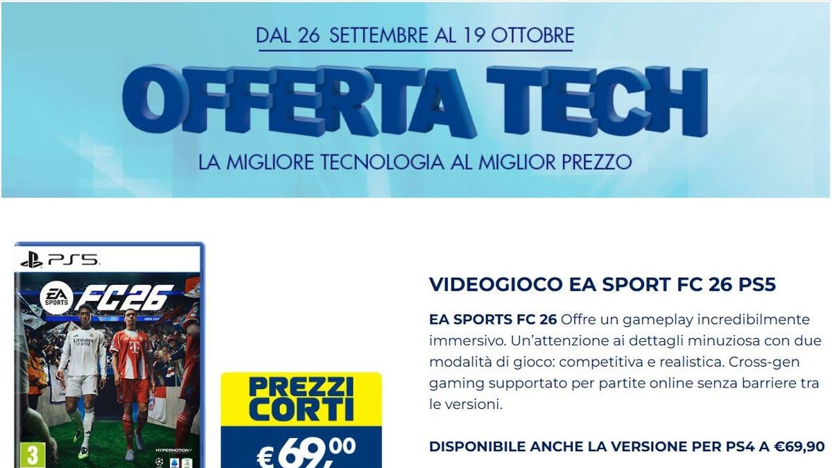 Esselunga Offerta Tech dal 26 settembre 2025