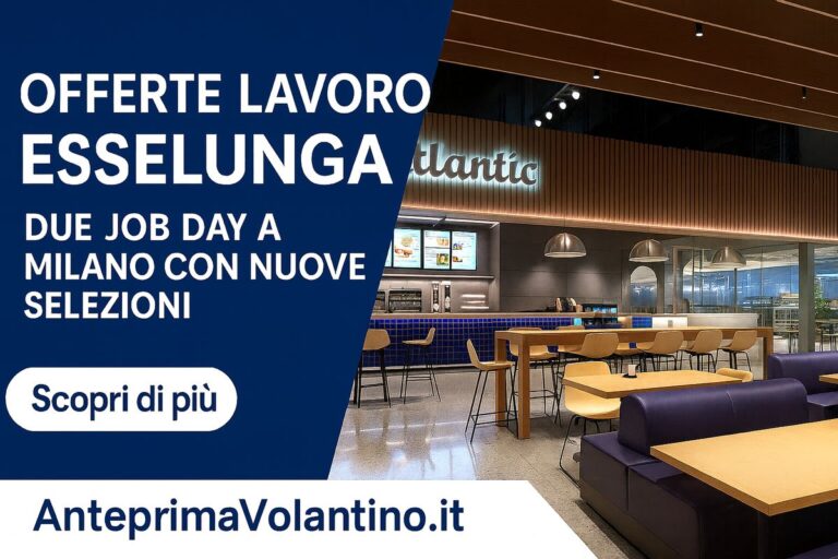 Offerte lavoro Esselunga, Job Day a Milano a Ottobre 2025