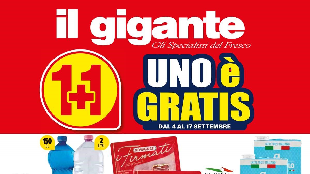 Volantino Il Gigante dal 4 settembre 2025