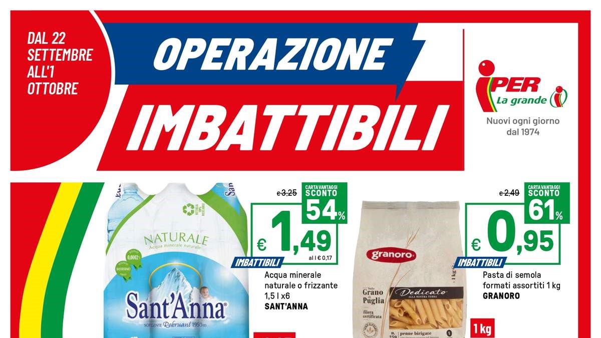 Volantino Iper dal 22 settembre 2025