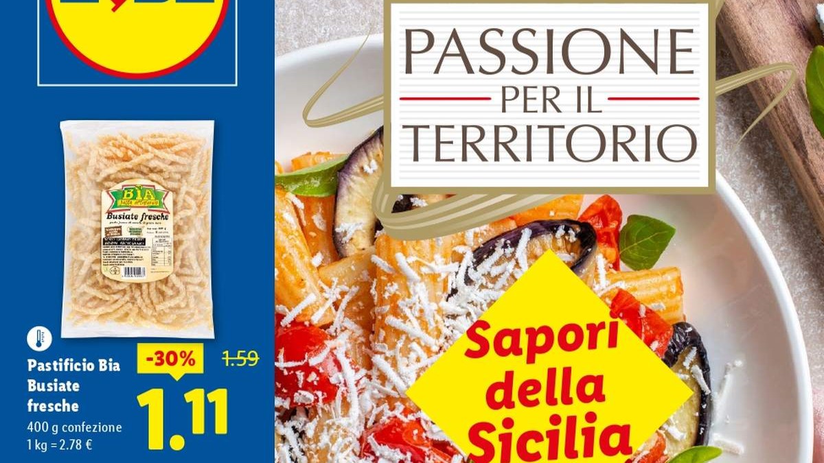 Volantino Lidl "Sapori della Sicilia" dal 29 settembre 2025