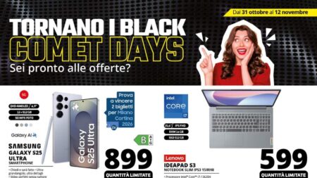 Volantino Comet Black Days dal 31 ottobre 2025