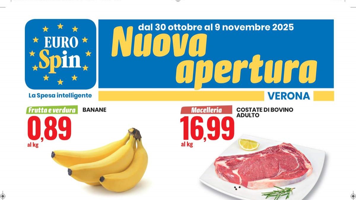 Volantino Eurospin apertura a Verona dal 30 ottobre 2025