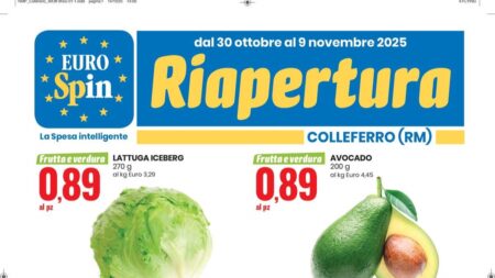 Volantino Eurospin Riapertura Colleferro dal 30 ottobre 2025