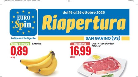 Volantino Eurospin Riapertura San Gavino dal 16 ottobre 2025