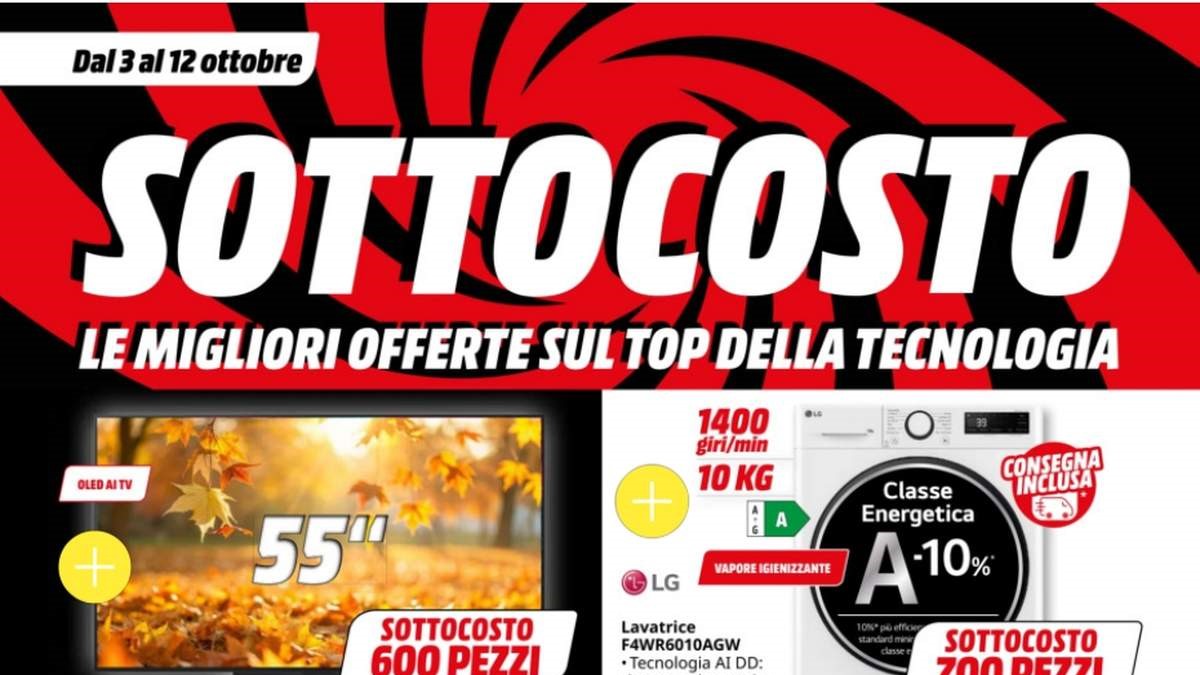 Volantino MediaWorld dal 3 ottobre 2025