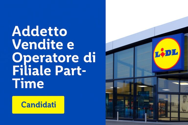 "Lidl lavora con noi" offerte part time