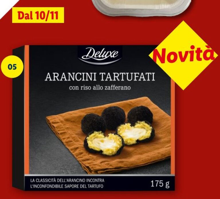 Arancini Tartufati Deluxe Novità Lidl dal 10 novembre 2025