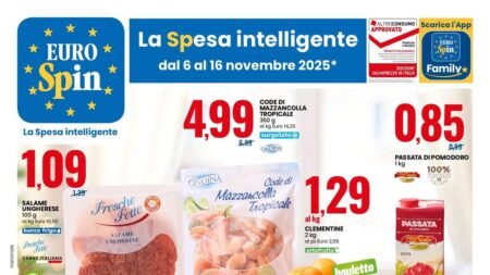 Nuovo volantino Eurospin dal 6 novembre 2025