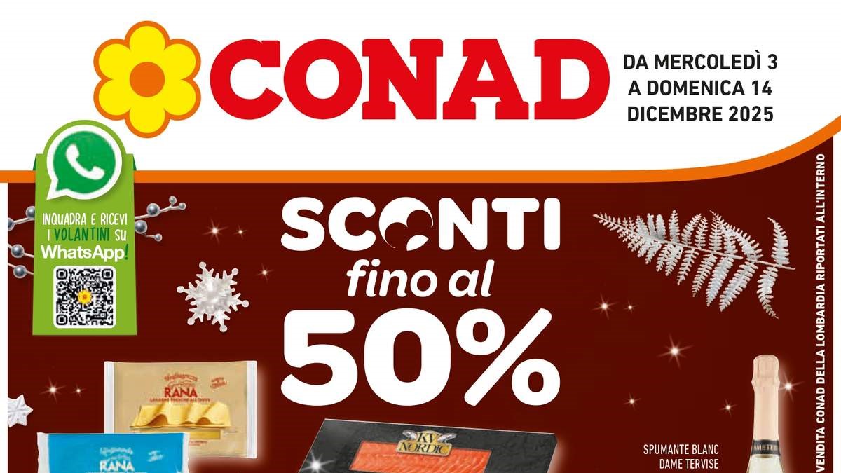 Volantino Conad dal 3 dicembre 2025