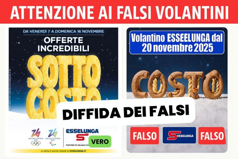 Volantino Esselunga dal 20 novembre 2025, attenzione ai falsi volantini con l'IA