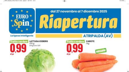 Volantino Eurospin Riapertura Atripalda dal 27 novembre 2025