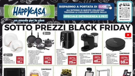 Volantino Happy Casa Black Friday dal 5 novembre 2025