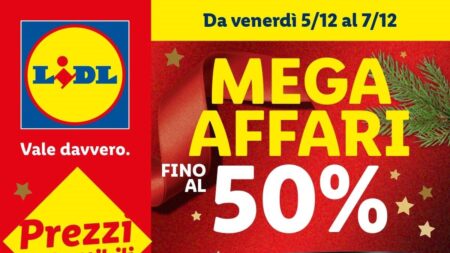 Volantino Lidl Mega Affari dal 5 al 7 dicembre 2025