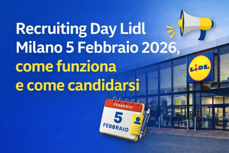 Recruiting Day Lidl Milano 5 febbraio 2026, come funziona e come candidarsi