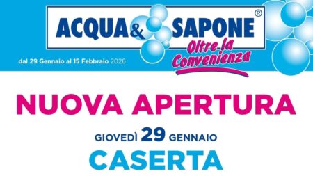 Volantino Acqua e Sapone Nuova Apertura Caserta dal 29 gennaio 2026