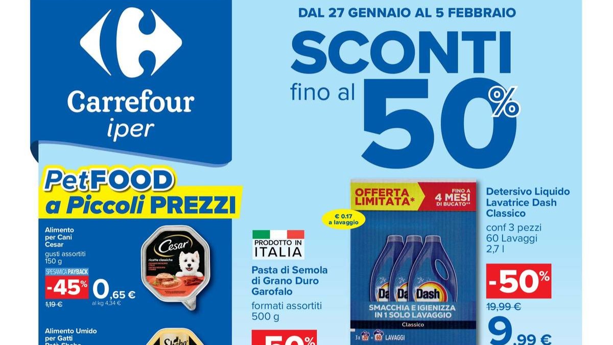Volantino Carrefour Iper dal 27 gennaio 2026