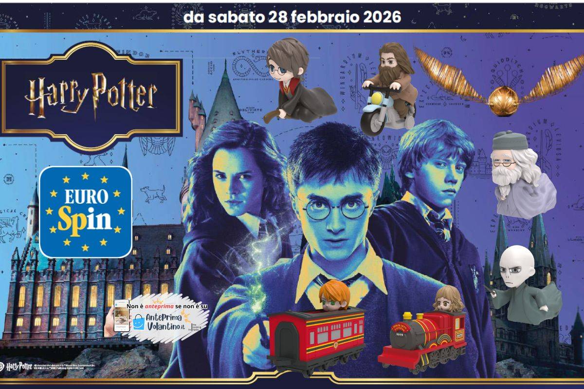 Eurospin Harry Potter 2026, personaggi in omaggio ogni sabato con 35 euro di spesa