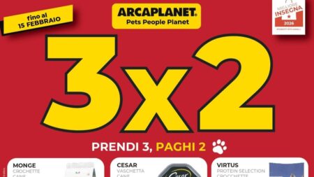 Volantino Arcaplanet dal 2 febbraio 2026