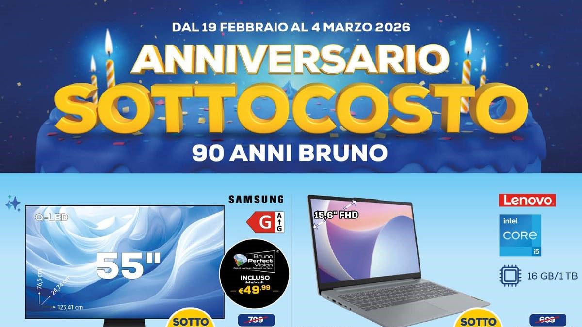 Volantino Euronics Bruno Anniversario dal 19 febbraio 2026