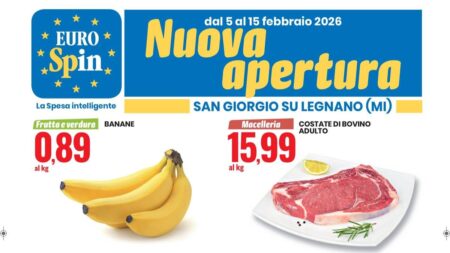 Volantino Eurospin Nuova Apertura San Giorgio su Legnano dal 5 febbraio 2026