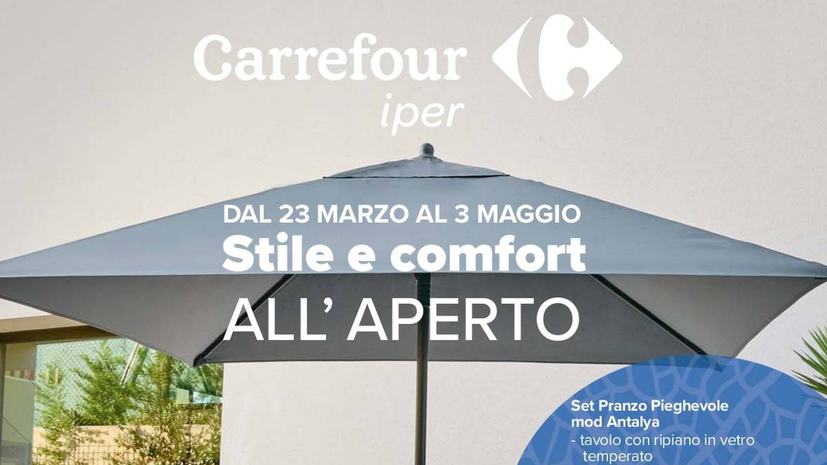 Volantino Carrefour Iper Catalogo arredo giardino dal 23 marzo 2026