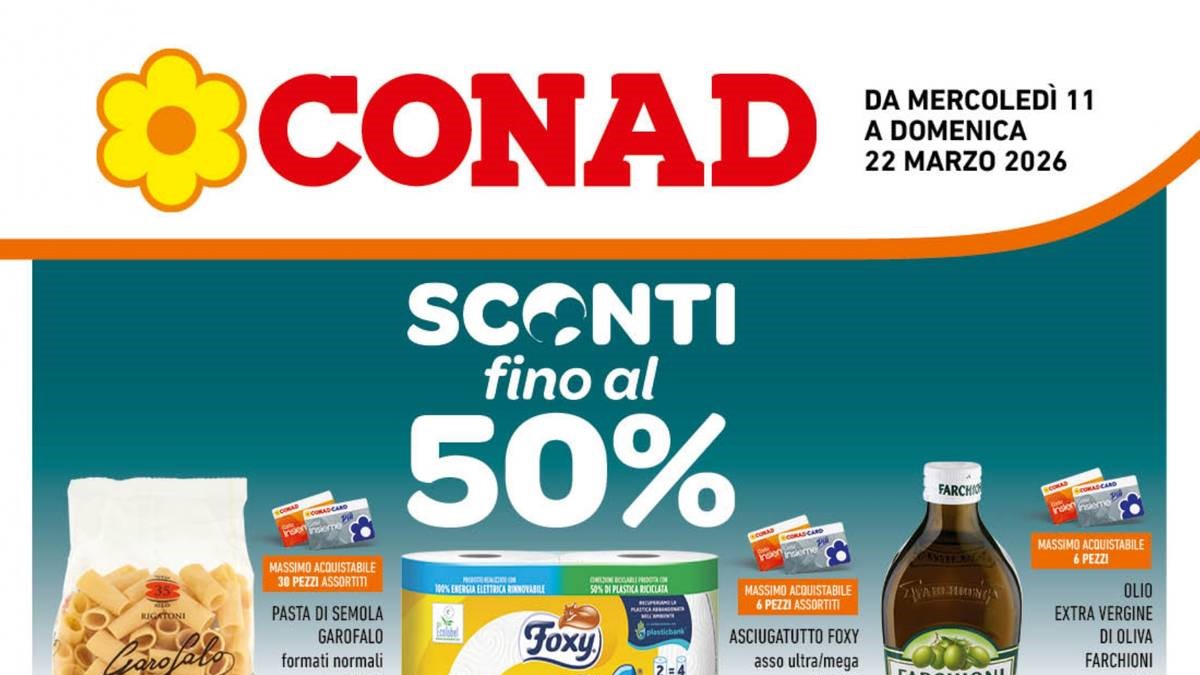 Volantino Conad Lazio dal 11 marzo 2026