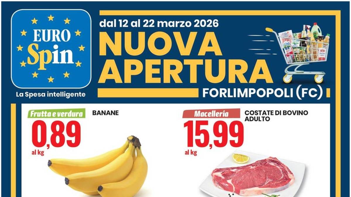 Volantino Eurospin Nuova Apertura Forlimpopoli dal 12 marzo 2026