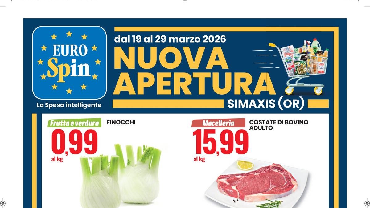 Volantino Eurospin Nuova apertura Simaxis dal 19 marzo 2026